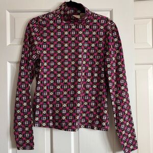 Anthropologie Geometric Long Sleeve Top